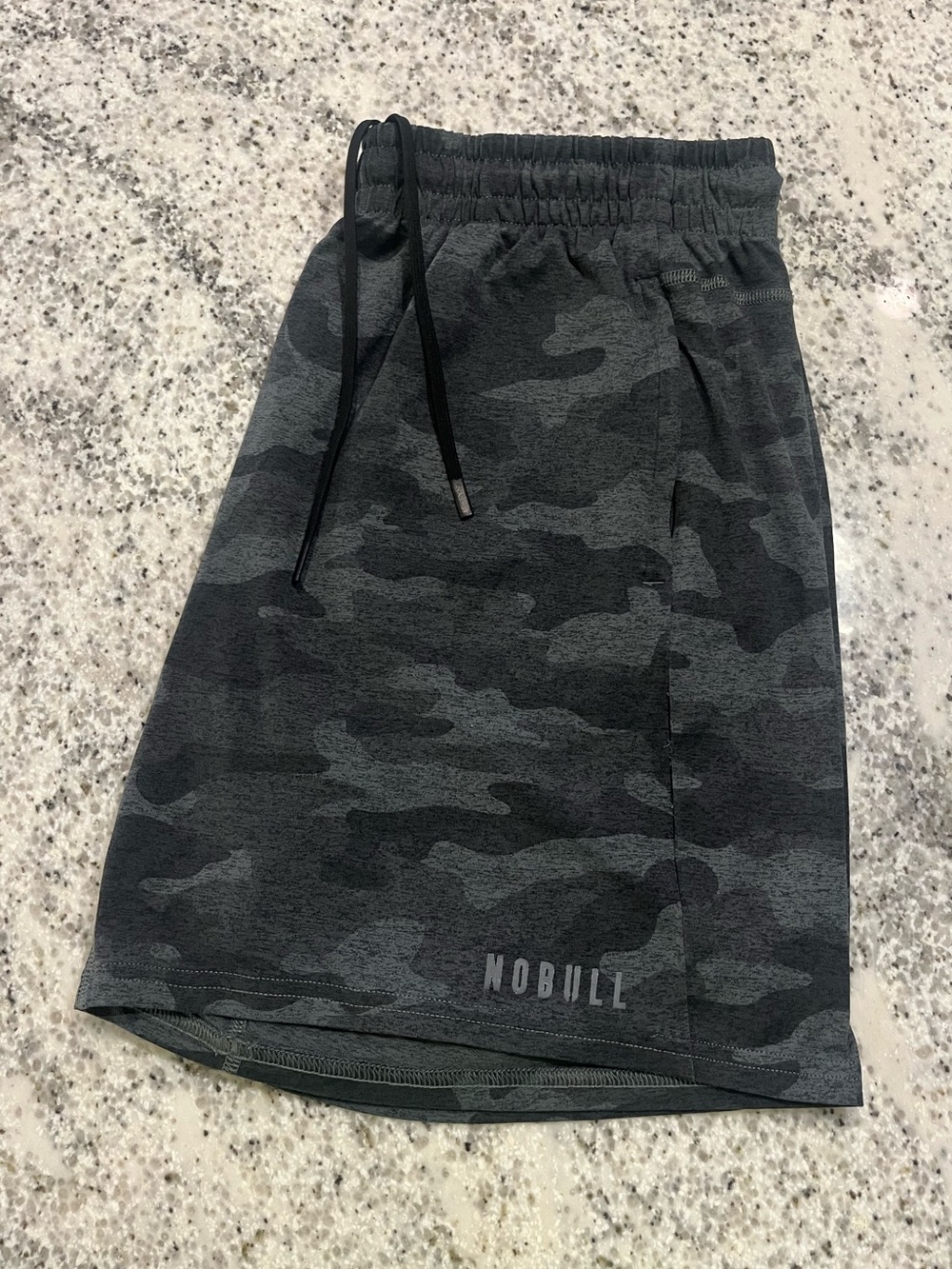 NoBull Shorts Mens Size XL Black Gray Camo Shorts Workout CrossFit Gym Run Lift